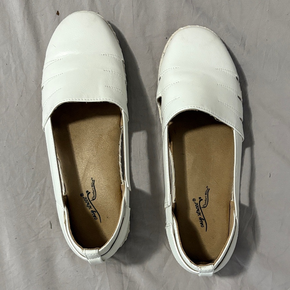 White Slip-On Loafers
